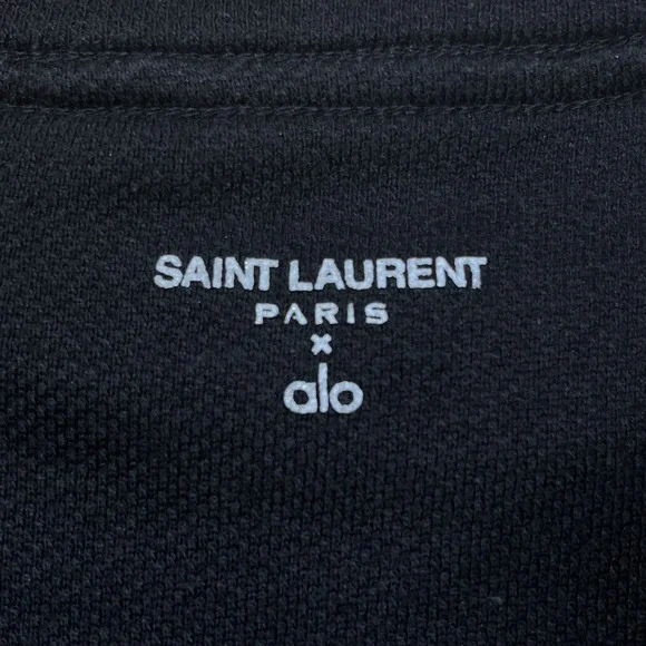Saint Laurent Paris X Alo Yoga Raw Edge Tank Mens M Black Terry Luxury  Athletics